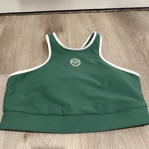 Old Navy Active Green Sports Bra with White Accents